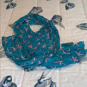Blue and Purple Starfish Scarf new